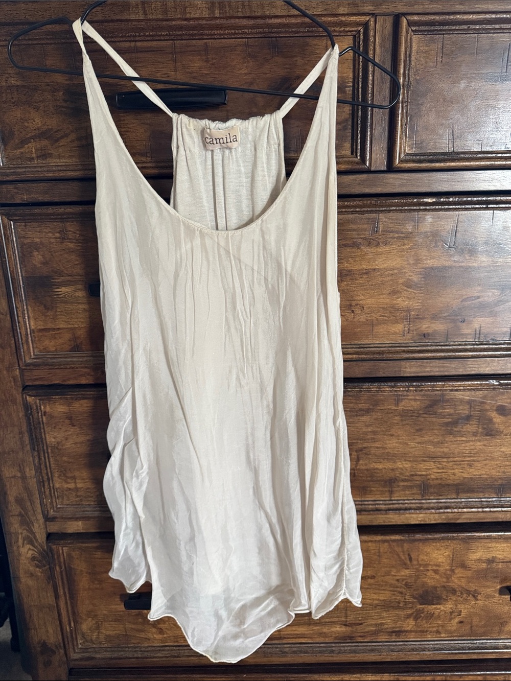 Camilla Women's Cream S Slip Tank Top